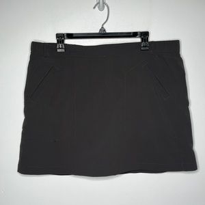 Woolrich Gray Skort Skirt Pockets Zip Hiking Athletic Cargo Womens XL